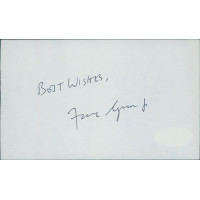 Frank Capra Jr. Producer Signed 3x5 Index Card JSA Authenticated Frank Capra Jr. Producer Signed 3x5 Index Card JSA Authenticated