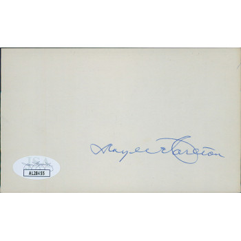 Doyle Carlton Florida Governor Senator Signed 3x5 Index Card JSA Authenticated