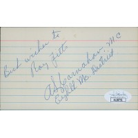 Albert Carnahan Missouri Congressman Signed 3x5 Index Card JSA Authenticated