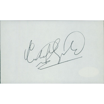 Carlton Carpenter Actor Signed 3x5 Index Card JSA Authenticated