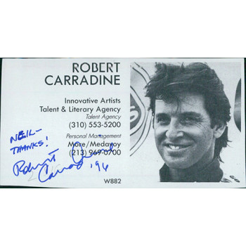 Robert Carradine Actor Signed 2x3.25 Directory Cut JSA Authenticated Robert Carradine Actor Signed 2x3.25 Directory Cut JSA Authenticated