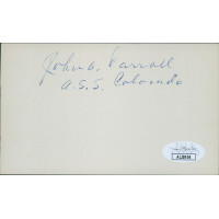John A Carroll Colorado Congressmen Senator Signed 3x5 Index Card JSA Authentic