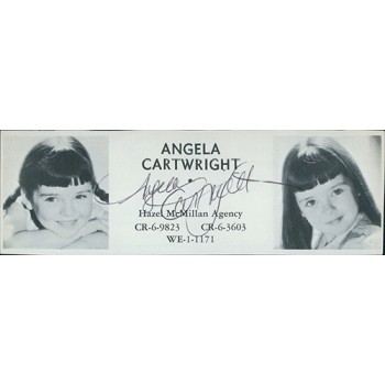 Angela Cartwright Actress Signed 2x5 Directory Cut JSA Authenticated