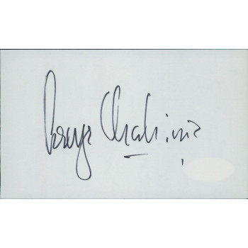 George Chakiris Actor Signed 3x5 Index Card JSA Authenticated