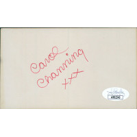 Carol Channing Actress Signed 3x5 Index Card JSA Authenticated Carol Channing Actress Signed 3x5 Index Card JSA Authenticated