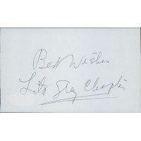 Lita Grey Chaplin Actress Signed 3x5 Index Card JSA Authenticated Lita Grey Chaplin Actress Signed 3x5 Index Card JSA Authenticated