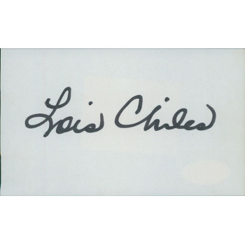 Lois Chiles Actress Signed 3x5 Index Card JSA Authenticated
