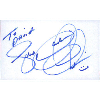 Claudia Christian Actress Signed 3x5 Index Card JSA Authenticated