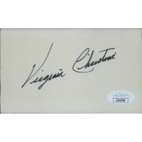 Virginia Christine Actress Signed 3x5 Index Card JSA Authenticated