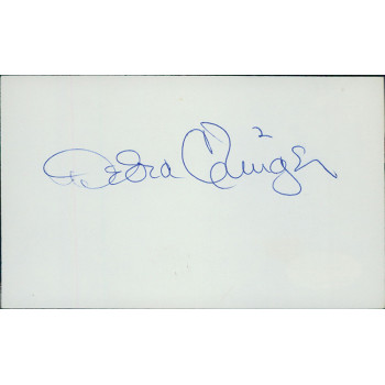 Debra Clinger Actress Signed 3x5 Index Card JSA Authenticated