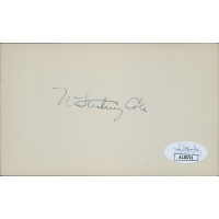 W. Sterling Cole New York Congressman Signed 3x5 Index Card JSA Authenticated