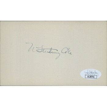 W. Sterling Cole New York Congressman Signed 3x5 Index Card JSA Authenticated