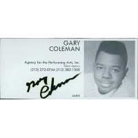 Gary Coleman Actor Signed 2x4 Directory Cut JSA Authenticated Gary Coleman Actor Signed 2x4 Directory Cut JSA Authenticated