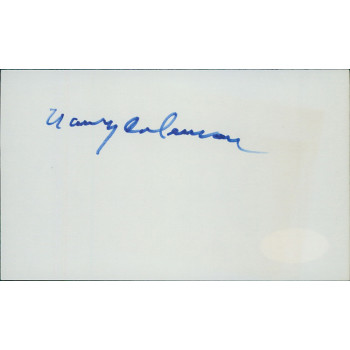 Nancy Coleman Actress Signed 3x5 Index Card JSA Authenticated