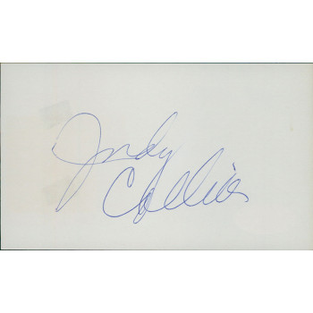 Judy Collins Singer Signed 3x5 Index Card JSA Authenticated