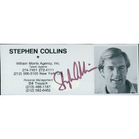 Stephen Collins Actor Signed 2x5 Directory Cut JSA Authenticated Stephen Collins Actor Signed 2x5 Directory Cut JSA Authenticated
