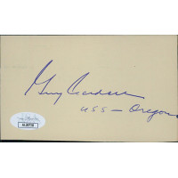 Guy Cordon Oregon Senator Signed 3x5 Index Card JSA Authenticated Guy Cordon Oregon Senator Signed 3x5 Index Card JSA Authenticated