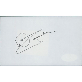Don Cornell Jazz Singer Signed 3x5 Index Card JSA Authenticated