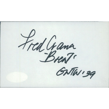 Fred Crane Gone With The Wind Actor Signed 3x5 Index Card JSA Authenticated