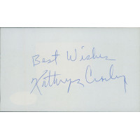 Kathryn Crosby Actress Signed 3x5 Index Card JSA Authenticated