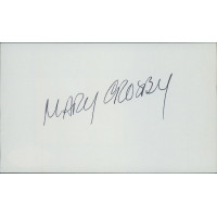 Mary Crosby Actress Signed 3x5 Index Card JSA Authenticated