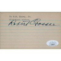 Robert Crosser Ohio Congressman Signed 3x5 Index Card JSA Authenticated Robert Crosser Ohio Congressman Signed 3x5 Index Card JSA Authenticated