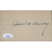 James Curley Boston Mass Mayor Governor Signed 3x5 Index Card JSA Authenticated James Curley Boston Mass Mayor Governor Signed 3x5 Index Card JSA Authenticated