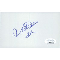 Ann B. Davis Actress Signed 3x5 Index Card JSA Authenticated