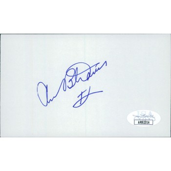 Ann B. Davis Actress Signed 3x5 Index Card JSA Authenticated
