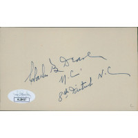 Charles Deane North Carolina Congressmen Signed 3x5 Index Card JSA Authenticated Charles Deane North Carolina Congressmen Signed 3x5 Index Card JSA Authenticated