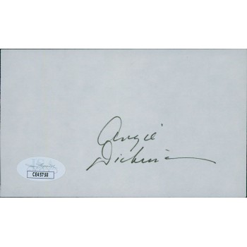 Angie Dickinson Actress Signed 3x5 Index Card JSA Authenticated