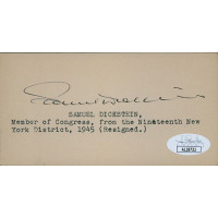 Samuel Dickstein New York Congressman Signed 2.5x5 Index Card JSA Authenticated Samuel Dickstein New York Congressman Signed 2.5x5 Index Card JSA Authenticated