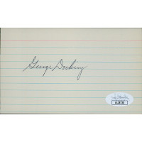 George Docking Kansas Governor Signed 3x5 Index Card JSA Authenticated George Docking Kansas Governor Signed 3x5 Index Card JSA Authenticated