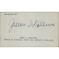 James Dolliver Iowa Congressman Signed 3x5 Index Card JSA Authenticated James Dolliver Iowa Congressman Signed 3x5 Index Card JSA Authenticated