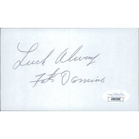 Fats Domino Piano Musician Signed 3x5 Index Card JSA Authenticated Fats Domino Piano Musician Signed 3x5 Index Card JSA Authenticated
