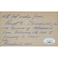 Forrest Donnell Missouri Governor Senator Signed 3x5 Index Card JSA Authentic Forrest Donnell Missouri Governor Senator Signed 3x5 Index Card JSA Authentic