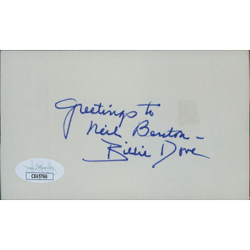 Billie Dove Actress Signed 3x5 Index Card JSA Authenticated Personalized Billie Dove Actress Signed 3x5 Index Card JSA Authenticated Personalized