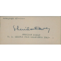 Sheridan Downey California Senator Signed 2.5x5 Index Card JSA Authenticated Sheridan Downey California Senator Signed 2.5x5 Index Card JSA Authenticated