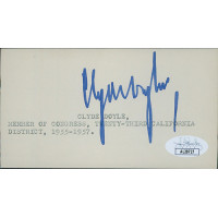 Clyde Doyle California Congressman Signed 2.5x5 Index Card JSA Authenticated Clyde Doyle California Congressman Signed 2.5x5 Index Card JSA Authenticated