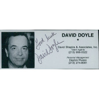 David Doyle Actor Signed 2x4.5 Directory Cut JSA Authenticated David Doyle Actor Signed 2x4.5 Directory Cut JSA Authenticated