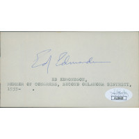 Ed Edmondson Oklahoma Congressmen Signed 2.5x5 Index Card JSA Authenticated Ed Edmondson Oklahoma Congressmen Signed 2.5x5 Index Card JSA Authenticated