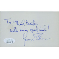 James Ellison Actor Signed 3x5 Index Card JSA Authenticated Personalized James Ellison Actor Signed 3x5 Index Card JSA Authenticated Personalized