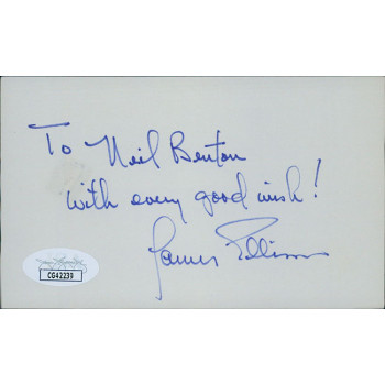 James Ellison Actor Signed 3x5 Index Card JSA Authenticated Personalized James Ellison Actor Signed 3x5 Index Card JSA Authenticated Personalized