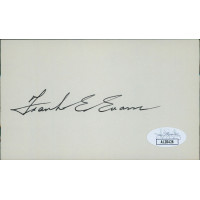 Frank E. Evans Colorado Congressmen Signed 3x5 Index Card JSA Authenticated Frank E. Evans Colorado Congressmen Signed 3x5 Index Card JSA Authenticated