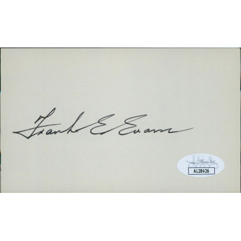 Frank E. Evans Colorado Congressmen Signed 3x5 Index Card JSA Authenticated