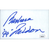Barbara Feldon Actress Signed 3x5 Index Card JSA Authenticated