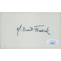 Millicent Fenwick New Jersey Congresswoman Signed 3x5 Index Card JSA Authentic