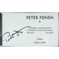 Peter Fonda Actor Signed 2x3 Directory Cut JSA Authenticated Peter Fonda Actor Signed 2x3 Directory Cut JSA Authenticated