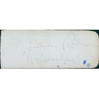 William Frawley and Dewey Robinson Signed 2x5.5 Album Page JSA Authenticated William Frawley and Dewey Robinson Signed 2x5.5 Album Page JSA Authenticated