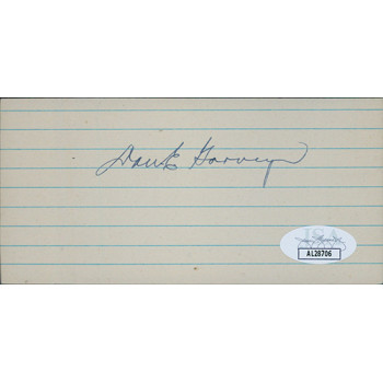 Dan Garvey Arizona Governor Signed 2.5x5 Index Card JSA Authenticated